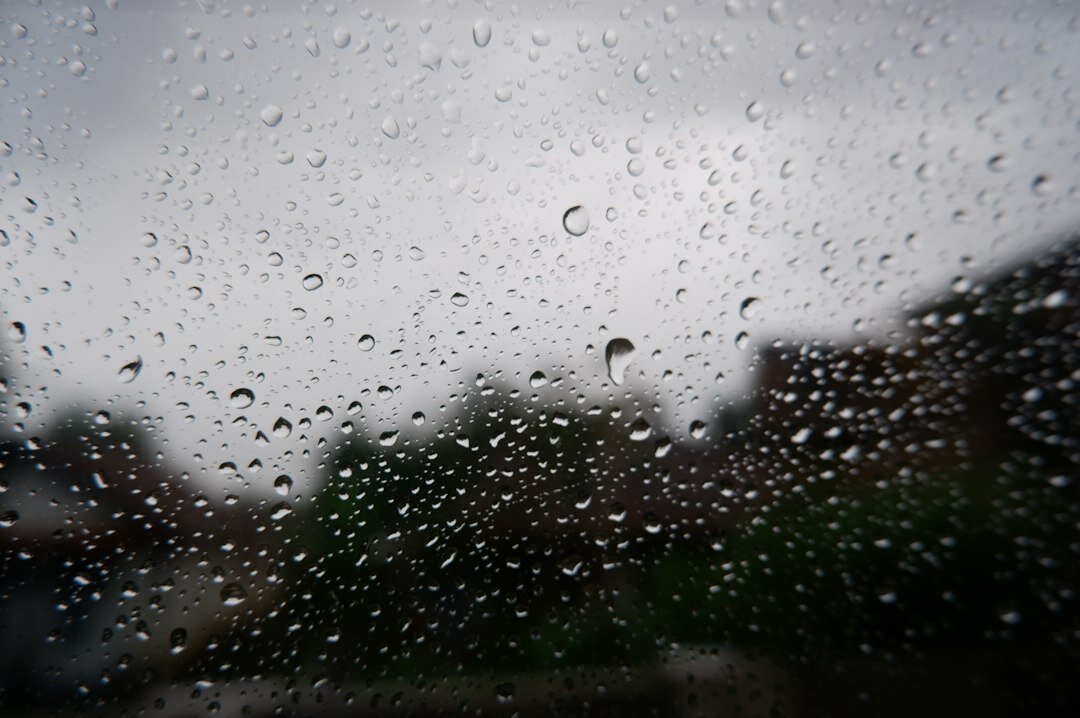 rainy window view