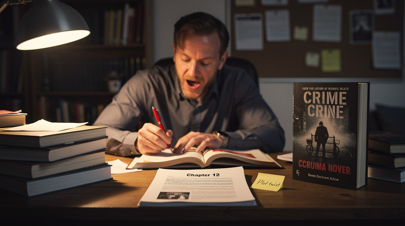 author editing manuscript
